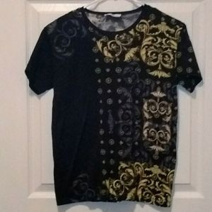 Young Versace Black & Gold Baroque Top for Boys